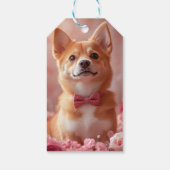 Basenji met Rozen - Valentijnsdag Cadeaulabel (Achterkant)