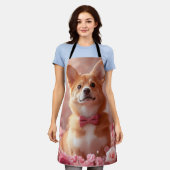 Basenji met Rozen - Valentijnsdag Schort (Gedragen)