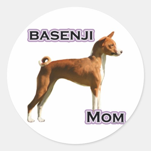 Basenji Moeder 4 - Sticker (Voorkant)