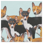 Basenji naadloze patroonstructuur stof (Close Up)