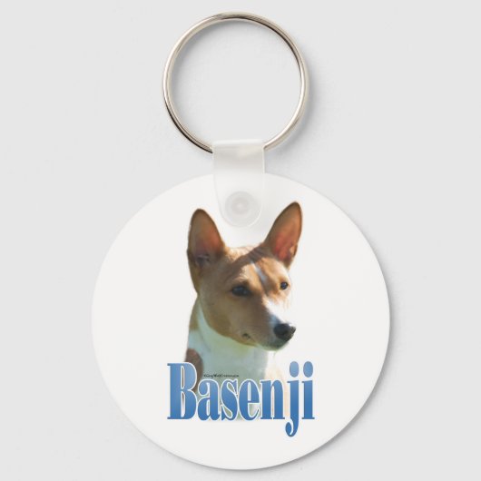 Basenji-naam Sleutelhanger (Voorkant)