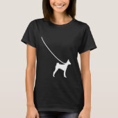 Basenji on a Leash Dog  Mom Dad Pet Cute  Puppy T-shirt (Voorkant)