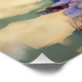 Basenji op het strand, zomercadeau voor hondenlief perfect poster (Hoek)