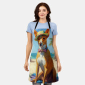 Basenji op het strand, zomercadeau voor hondenlief schort (Gedragen)