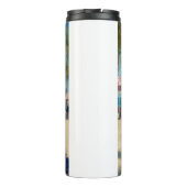 Basenji op het strand, zomercadeau voor hondenlief thermosbeker (Achterkant)