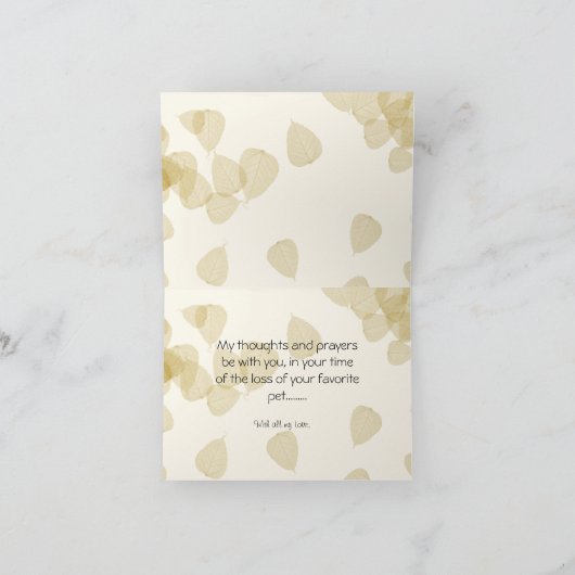 Basenji op Tan Bladeren Kaart (Binnen)