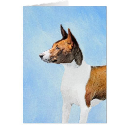 Basenji Painting - Cute Original Art (Voorkant)