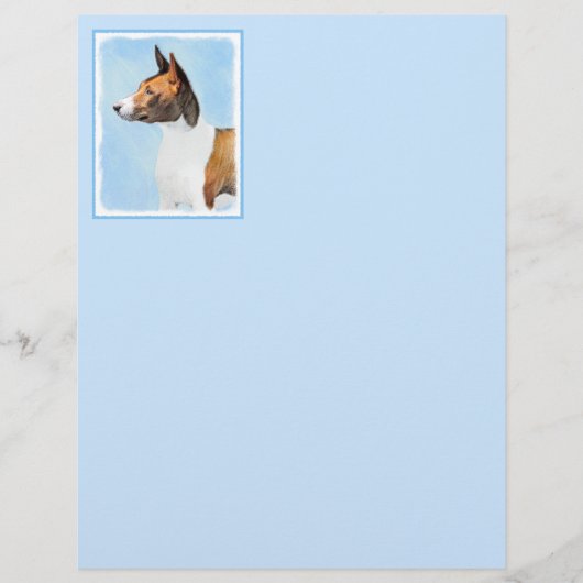 Basenji Painting - Cute Original Art (Voorkant)
