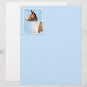 Basenji Painting - Cute Original Art (Voorkant / Achterkant)