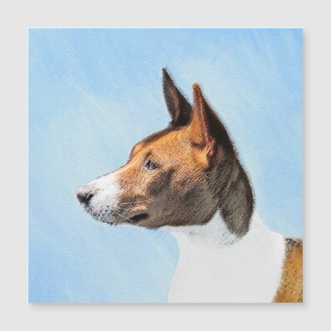 Basenji Painting - Cute Original Art (Voorkant)
