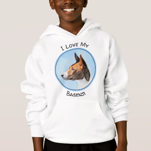 Basenji Painting - Cute Original Art (Voorkant)