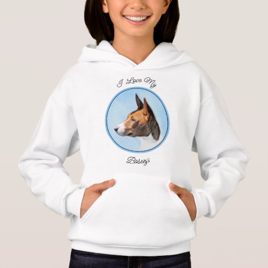 Basenji Painting - Cute Original Art (Voorkant)