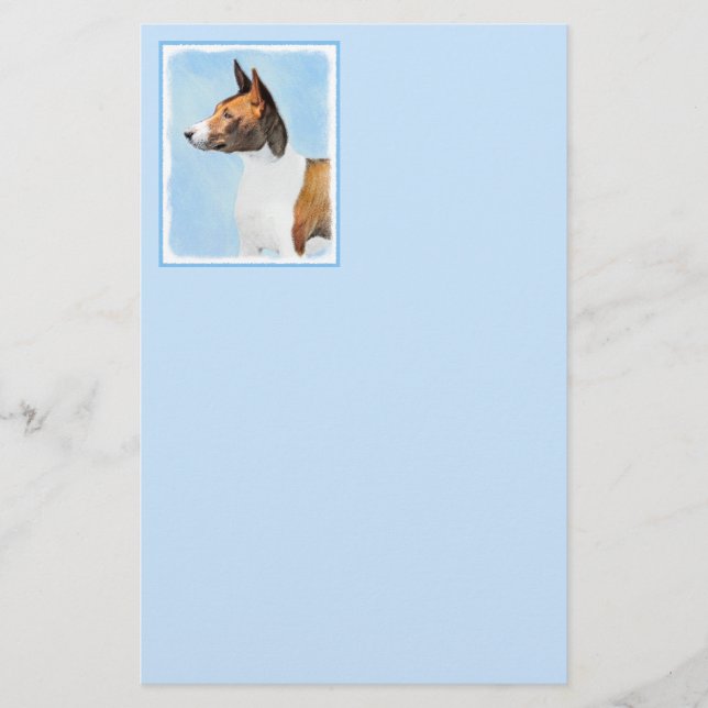 Basenji Painting - Cute Original Art (Voorkant)
