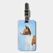 Basenji Painting - Cute Original Art Bagagelabel (Voorkant verticaal)