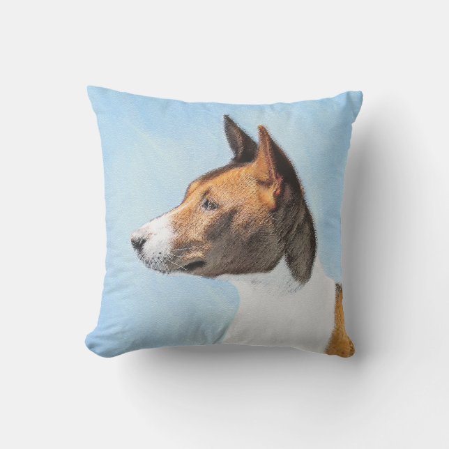 Basenji Painting - Cute Original Art Buitenkussen (Voorkant)