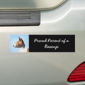 Basenji Painting - Cute Original Art Bumpersticker (Op auto)