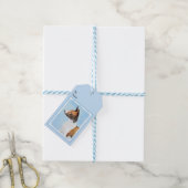 Basenji Painting - Cute Original Art Cadeaulabel (Met Touw)