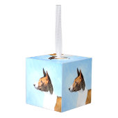 Basenji Painting - Cute Original Art Decoratie (Achter hoekig)