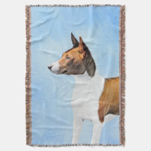 Basenji Painting - Cute Original Art Deken (Voorkant Verticaal)