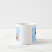 Basenji Painting - Cute Original Art Espresso Kop (Voorkant)