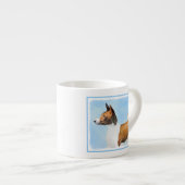 Basenji Painting - Cute Original Art Espresso Kop (Voorkant rechts)
