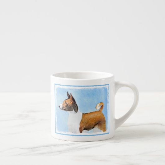 Basenji Painting - Cute Original Art Espresso Kop (Rechts)