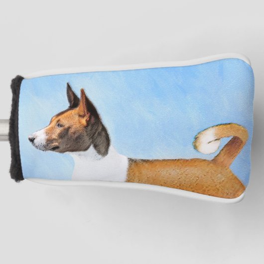 Basenji Painting - Cute Original Art Golfheadcover (Voorkant)