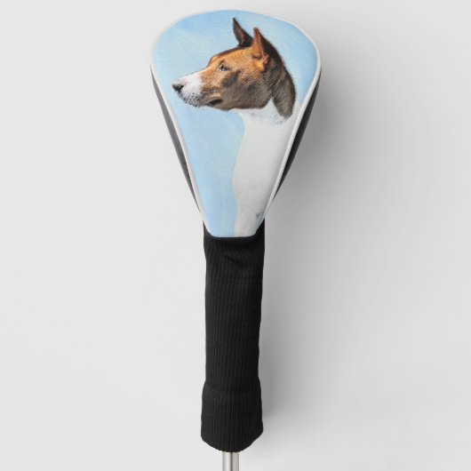 Basenji Painting - Cute Original Art Golfheadcover (Voorkant)