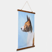 Basenji Painting - Cute Original Art Hangend Wandkleed (Gebogen)