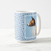 Basenji Painting - Cute Original Art Koffiemok (Voorkant rechts)