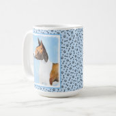 Basenji Painting - Cute Original Art Koffiemok (Voorkant links)