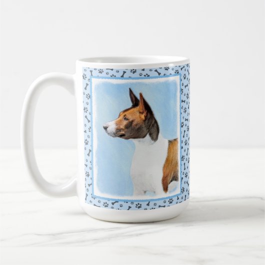 Basenji Painting - Cute Original Art Koffiemok (Links)