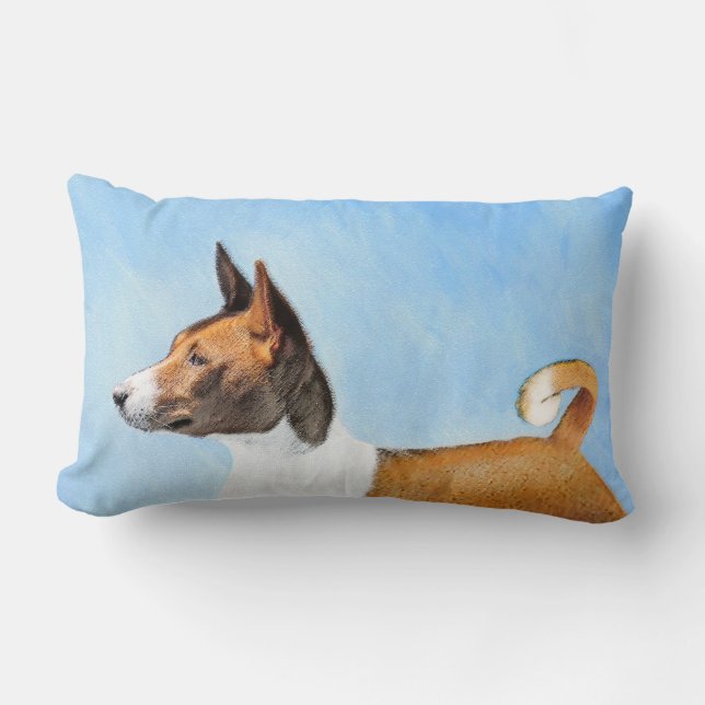 Basenji Painting - Cute Original Art Kussen (Voorkant)