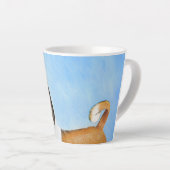 Basenji Painting - Cute Original Art Latte Mok (Rechterhoek)