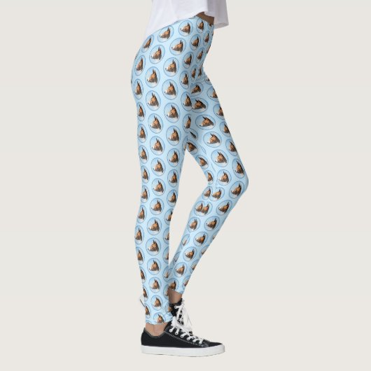Basenji Painting - Cute Original Art Leggings (Rechts)