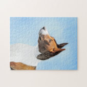 Basenji Painting - Cute Original Art Legpuzzel (Horizontaal)