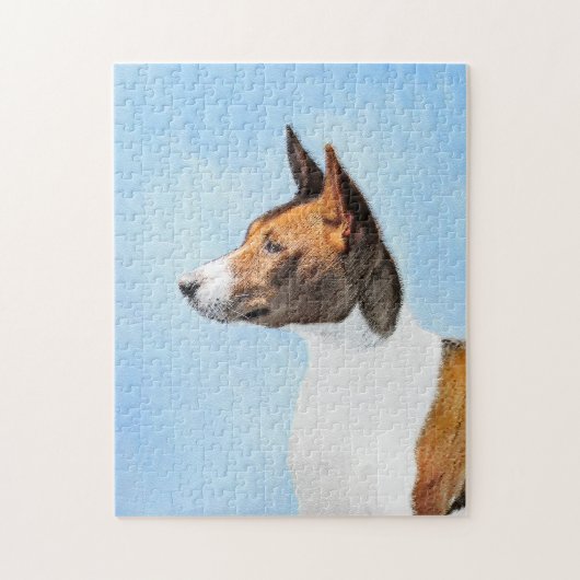 Basenji Painting - Cute Original Art Legpuzzel (Verticaal)