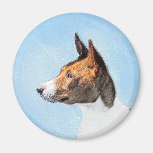 Basenji Painting - Cute Original Art Magneet