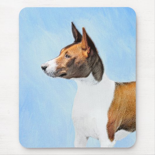 Basenji Painting - Cute Original Art Muismat (Voorkant)