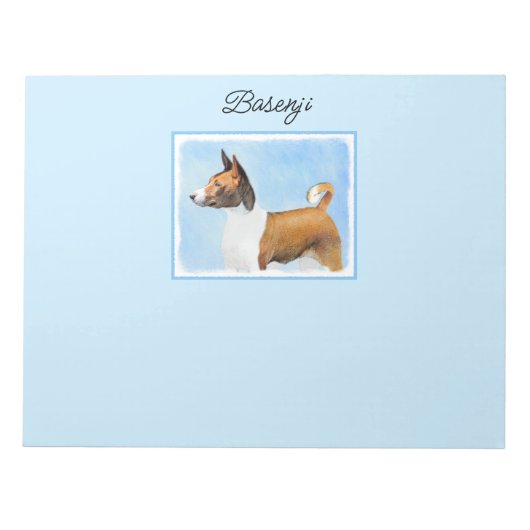 Basenji Painting - Cute Original Art Notitieblok (Voorkant)