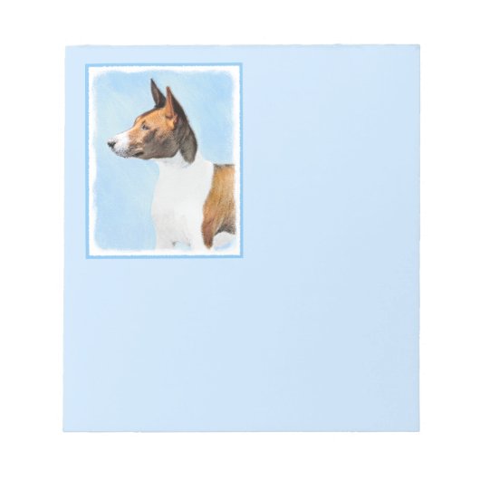 Basenji Painting - Cute Original Art Notitieblok (Voorkant)