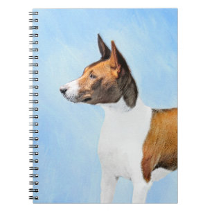 Basenji Painting - Cute Original Art Notitieboek