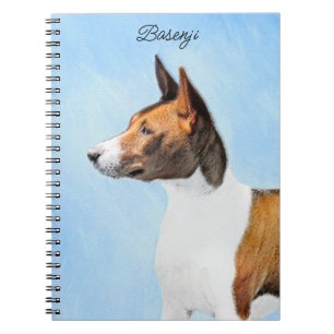 Basenji Painting - Cute Original Art Notitieboek
