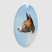 Basenji Painting - Cute Original Art Ornament (voorkant)