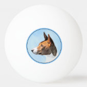 Basenji Painting - Cute Original Art Pingpongbal (Achterkant)