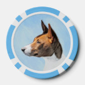 Basenji Painting - Cute Original Art Poker Chips (Achterkant)