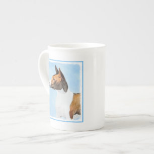 Basenji Painting - Cute Original Art Porselein Kop