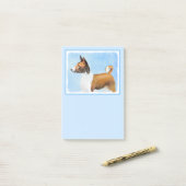 Basenji Painting - Cute Original Art Post-it® Notes (Op bureau)