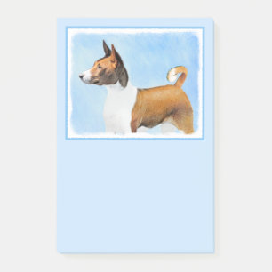 Basenji Painting - Cute Original Art Post-it® Notes