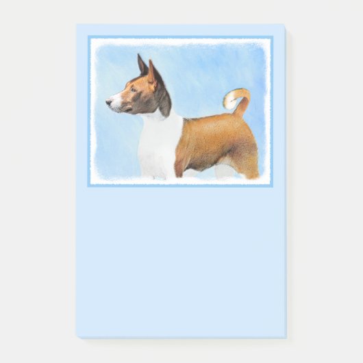 Basenji Painting - Cute Original Art Post-it® Notes (Voorkant)